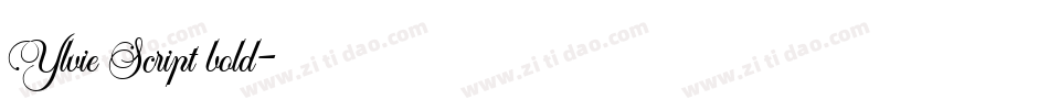 Ylvie Script bold字体转换